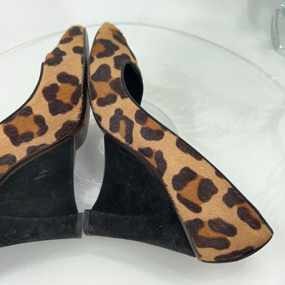 Stuart Weitzman Pumps Women's Size 8.5 M Brown Pony Hair Wedge Slip On Shoes - Picture 10 of 15